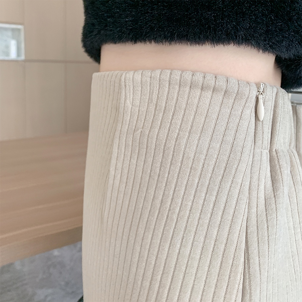 Chân Váy Dài Qua Gối Dáng Chữ a Lưng Cao Bằng Vải cashmere Kích Thước m-4xl Thời Trang Cho Nữ