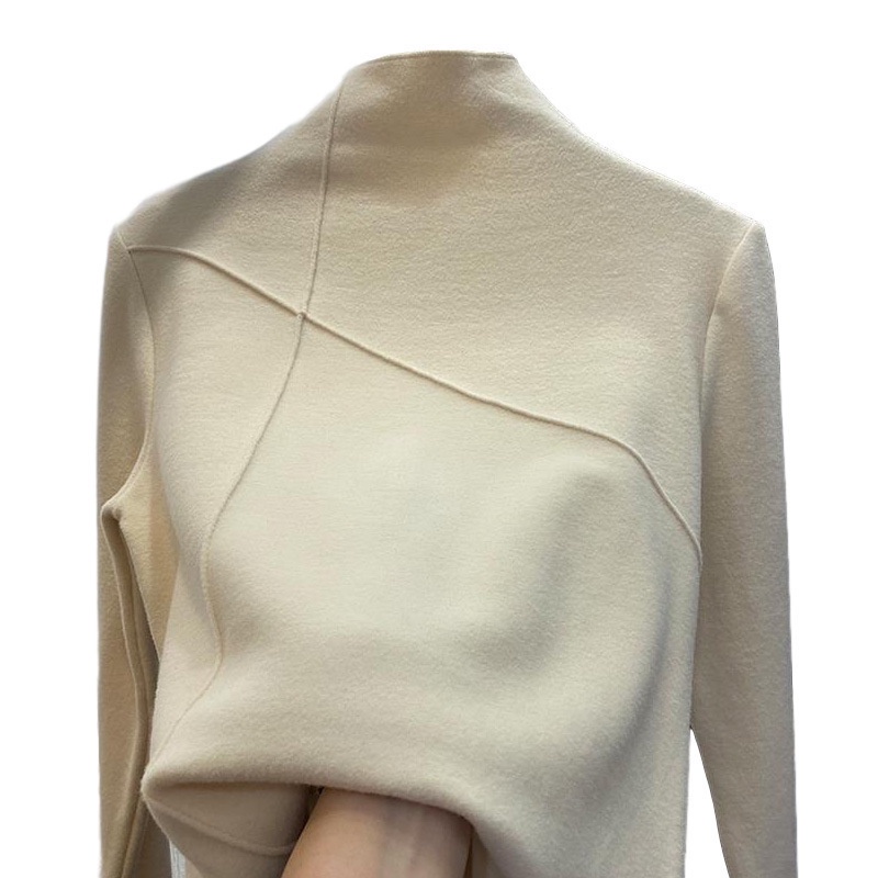 Áo Thun Tay DàI Cổ Cao MàU Trơn Đơn GiảN Cho Nữ m-3xl