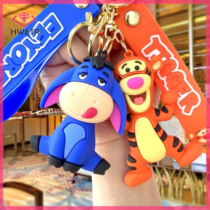 DISNEY Móc Khóa Hình Gấu Pooh / Hổ / Heo Con Dễ Thương Mới
