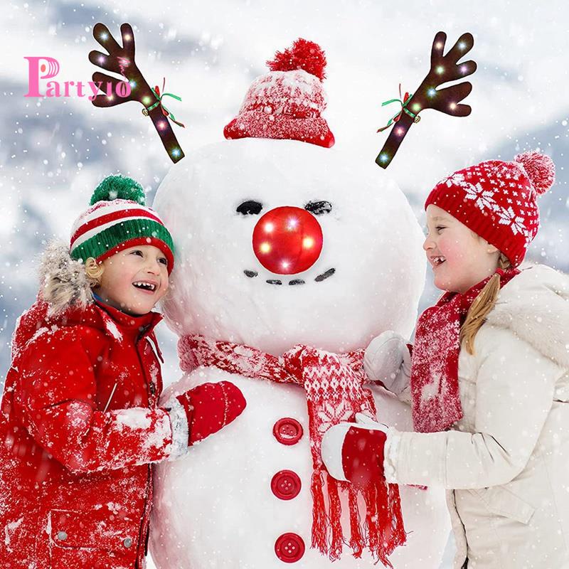 Bộ Tuần Lộc Xe Hơi Có Đèn led Trang Trí Giáng Sinh