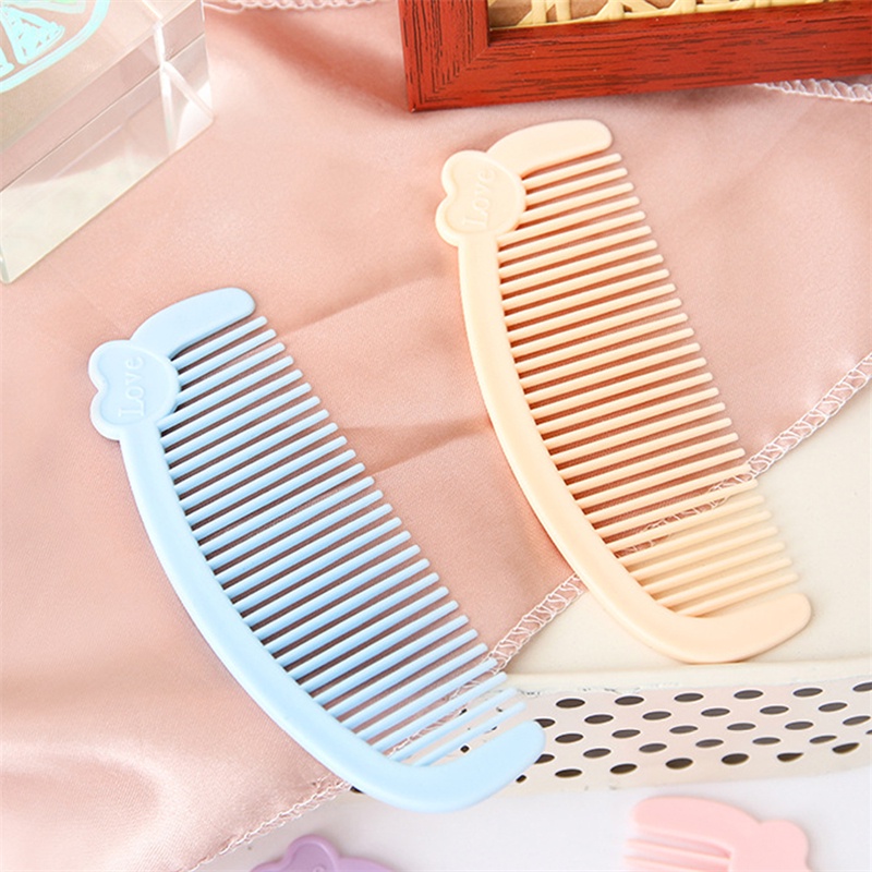 Hoạt Hình Lược Chải Tóc mini Cầm Tay Hình Trái Tim Dễ Thương Cho Học Sinh
