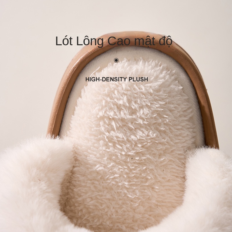 Dép Bông Đi Trong Nhà Đế Dày Chống Trượt Không Thấm Nước Mùa Thu Và Mùa Đông Mới Cho Nữ feces