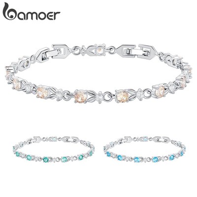 BAMOER Vòng Tay Thời Trang Đính Đá Zircon Cho Nữ