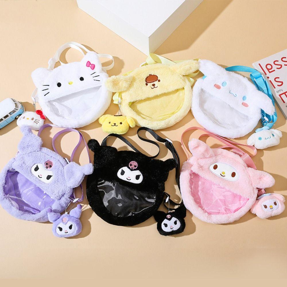 Túi Đeo Vai Chéo Đựng Tiền Xu kuromi Bằng pvc Trong Suốt Họa Tiết Hoạt Hình my melody dalton kuromi Dễ Thương Có Thể Nhìn Thấy Cho Trẻ Em