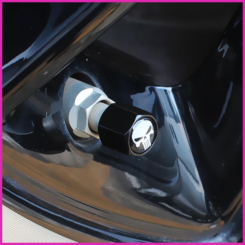 4 Nắp Van Bánh Xe Đạp, Xe Máy, Xe Oto, Bằng Kim Loại Mới