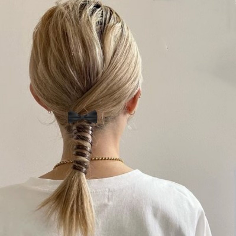 1 Dây Buộc Tóc Cao Su Co Giãn Đính Nơ Dễ Thương Cho Nữ