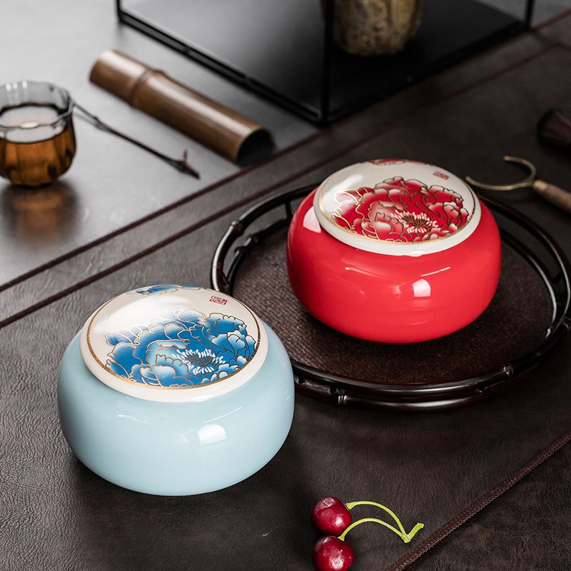 Hộp Đựng Trà geyln celadon Hũ Trà Kín Pu 'Er