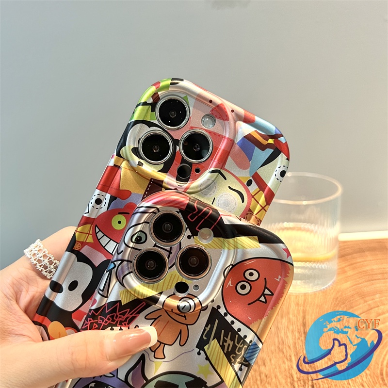 Ốp Điện Thoại Silicon Họa Tiết graffiti Cho iphone 15 14 13 12 11 pro max