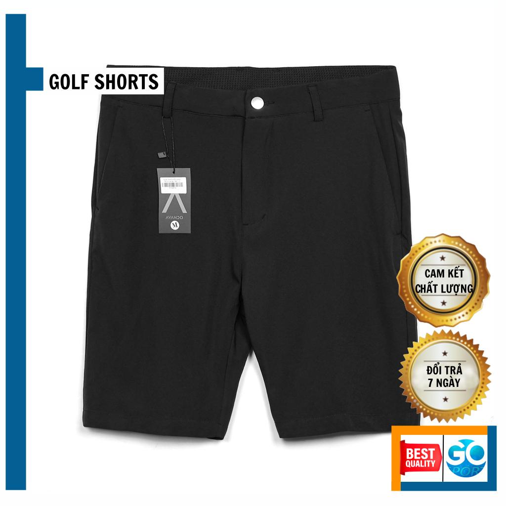 Quần short Golf AvanDo, form slim sang trọng, vải co dãn nhẹ, dày dặn