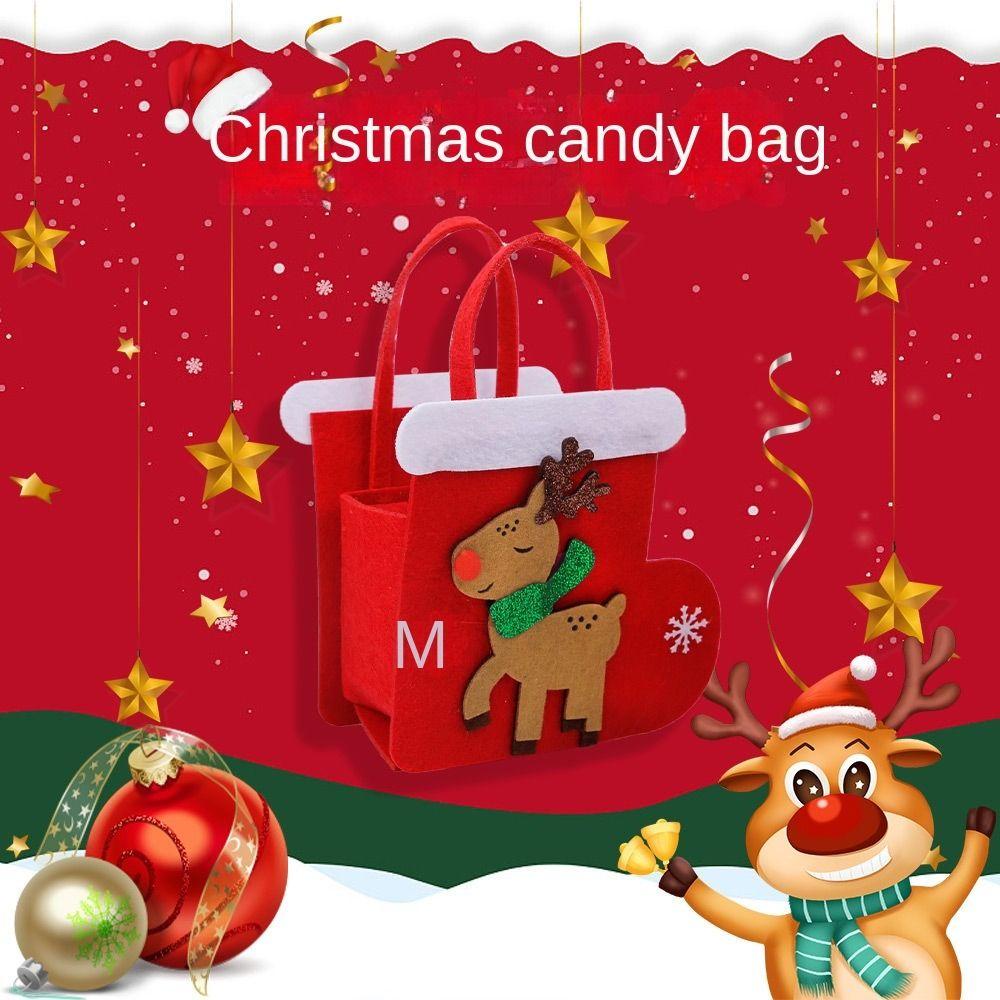 Mmluck Túi Đựng Kẹo Giáng Sinh eve santa claus Nai Sừng Tấm Dễ Thương Cho Trẻ Em / Trẻ Em