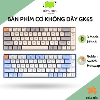 Bàn Phím Cơ Không Dây LANGTU GK65 - HOTSWAP - Golden Switch - 3 chế độ kết nối - Pin 3200mAh