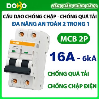 Cầu dao tự động dobo korea mcb 2p 16a 6ka loại tốt chống chập - chống quá tải siêu nhạy