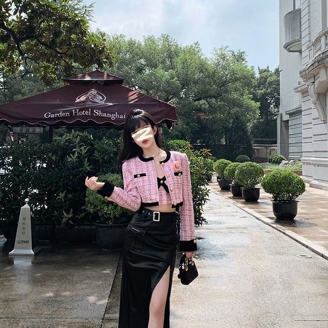 Aunt Áo Khoác cardigan Dáng Ngắn Thời Trang Mùa Thu 2023 Phong Cách Mới Ngọt Ngào Cho Nữ