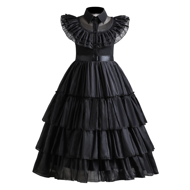 Đầm Hóa Trang halloween Phối Lưới Xinh Xắn Cho Bé Gái 4-12 Tuổi