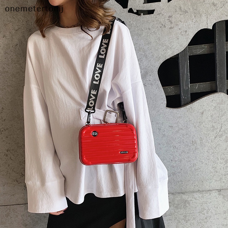 Onemetertomj Túi Đeo Chéo Vai Hình Vuông Nhỏ Cầm Tay Phong Cách Vali Thời Trang Cá Tính Dành Cho Nữ en