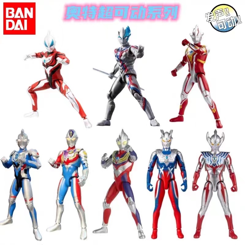 Ultraman Mô Hình Búp Bê Siêu Nhân Có Khớp Cử Động Độc ĐáoTặng ô tô