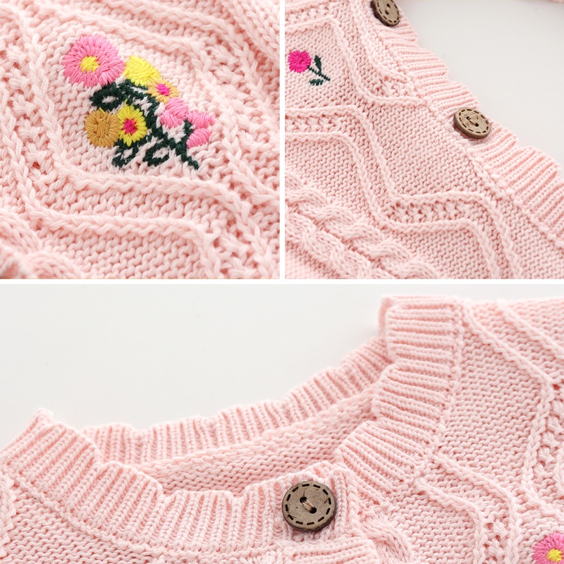 Bộ Áo Liền Quần Đan Len Thêu Họa Tiết Phong Cách Phương Tây Thời Trang Thu Đông Xinh Xắn Cho Bé Sơ Sinh