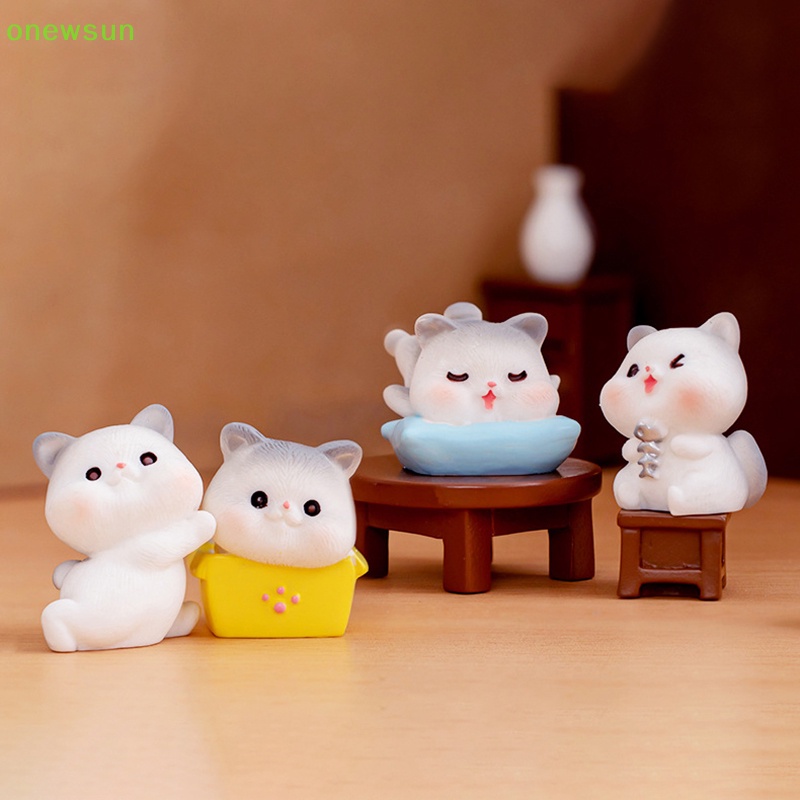 Mô Hình Mèo Con Bằng Nhựa resin Trang Trí Nhà Cửa / Xe Hơi Mới