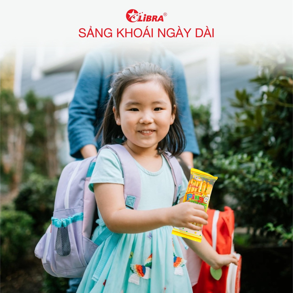 Bánh quy đũa bánh que vị bơ sữa ngọt LIBRA milk cracker giòn ăn vặt hằng ngày cho trẻ em Pingo gói 186g