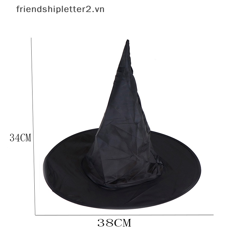 Mũ Phù Thủy Màu Đen Hóa Trang halloween Cho Nữ