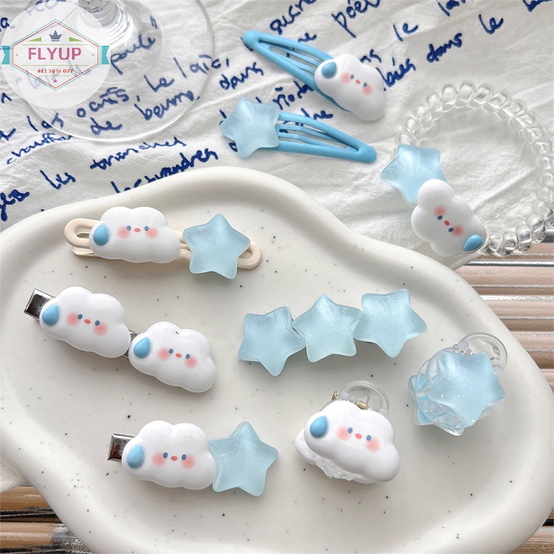 Flyup Kẹp Tóc Hình Đám Mây / Ngôi Sao / Đám Mây Dễ Thương Thời Trang Cho Bé Gái vn