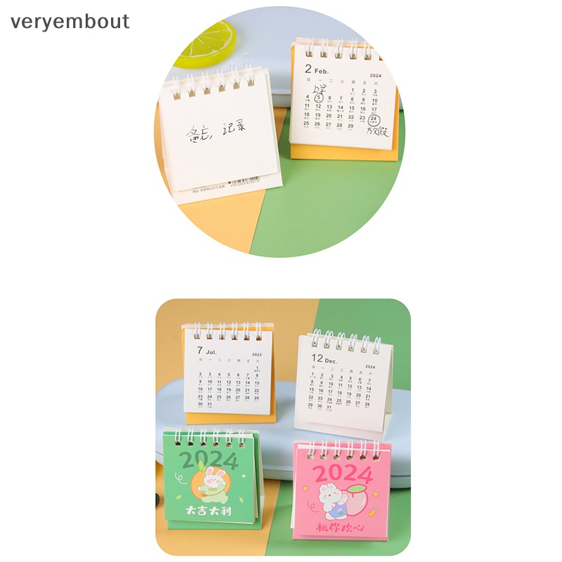 Lịch 2024 mini Để Bàn Họa Tiết Hoạt Hình Dễ Thương