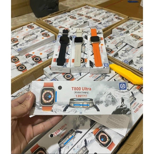 Đồng Hồ Thông Minh Smartwatch Nam Nữ T800 ULTRA Hiwatch Sạc Không Dây - Thông Báo Tin Nhắn- Nghe Gọi - Kháng Nước IP68