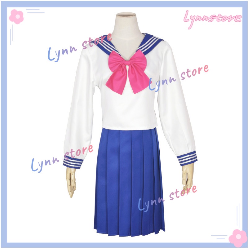 Bộ Đồ Hóa Trang Thủy Thủ Mặt Trăng + Chân Váy + Áo Khoác + Nơ Xinh Xắn