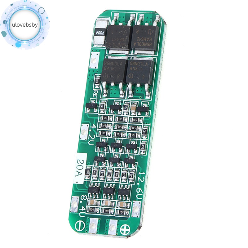 Bảng Mạch Sạc Pin lithium 18650 Dc bms 12.6v ulovebsby 3s 20a li-ion