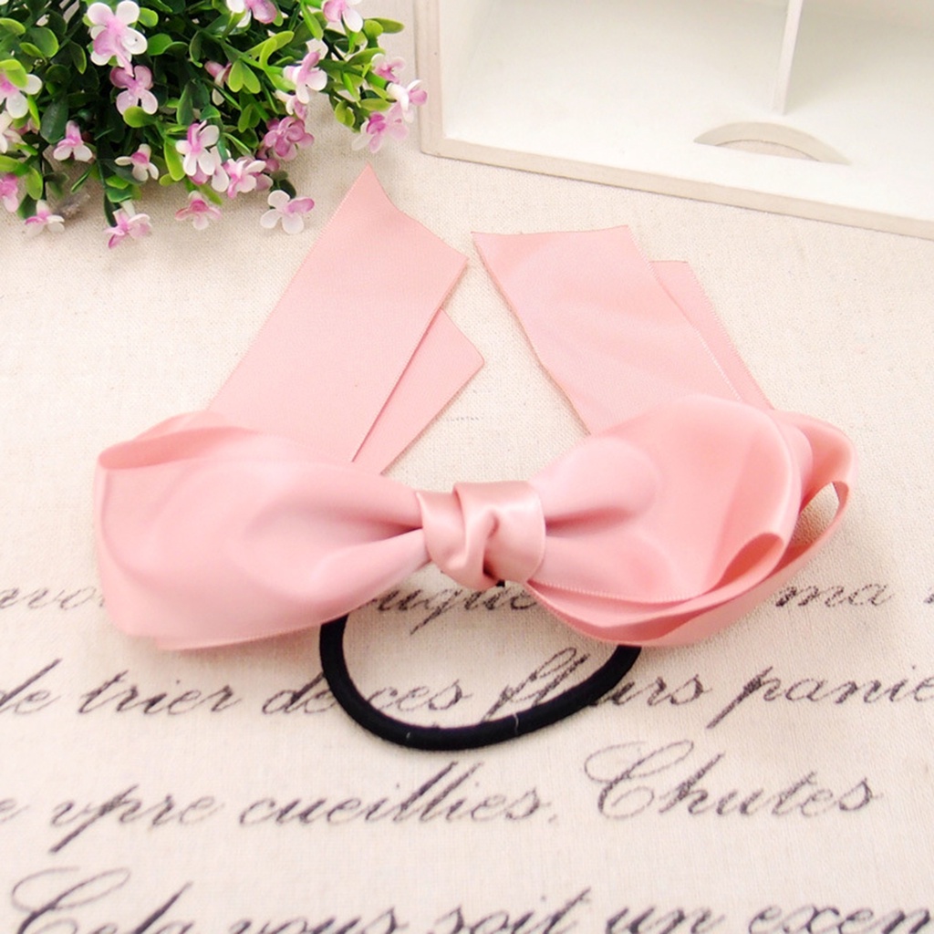 Dây Buộc Tóc Hai Lớp Thắt Nơ Bằng Vải Thời Trang Dành Cho Nữ