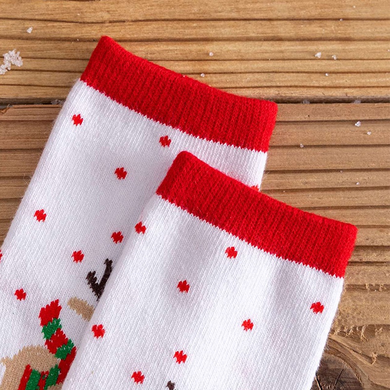 1 Đôi Tất cotton In Hình Giáng Sinh Năm Mới Cho Bé