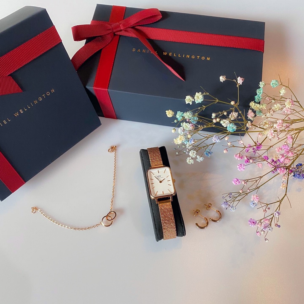 Đồng Hồ Nữ Daniel Welington Nữ QUADR.O PRESSED Dây Mesh 20x26mm - Danielwatchstore.