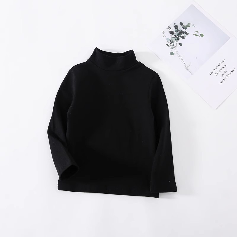 Áo Thun Tay Dài Cổ Tròn Màu Trơn Phong Cách Đức Thời Trang Thu Đông 90-160cm