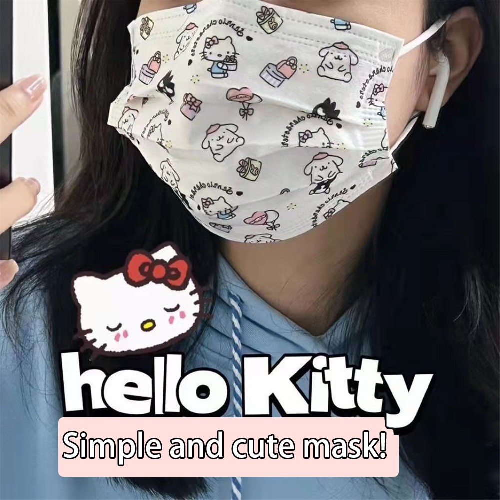 30 Chiếc Mặt Nạ 3 Lớp được đóng Gói Riêng Dành Cho Phụ Nữ Trưởng Thành Nam Cinnamoroll Kirby My Melody Winnie The Pooh.