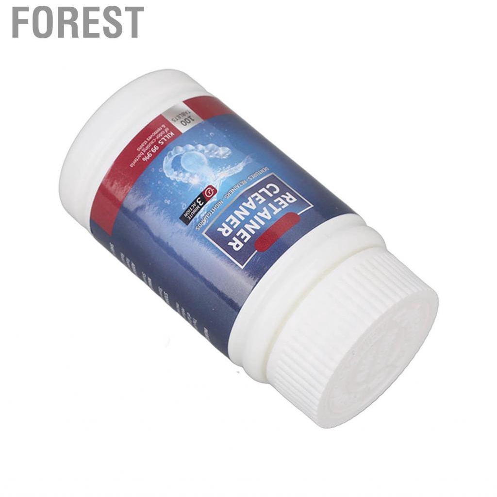 Forest 100PCS  Cleaning Tablets Removes Odor Oral Retainer Cleaner ECA