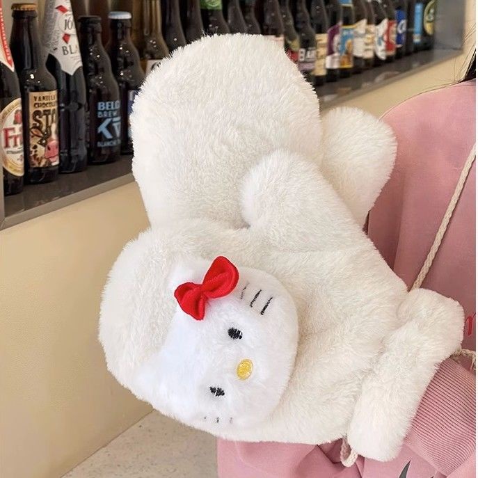 SANRIO  Găng Tay cotton Che Phủ Toàn Diện Họa Tiết Hoạt Hình hellokitty Dễ Thương Mùa Đông Quà Tặng Cho Bạn Gái / Bé Gái Khăn Quàng Cổ Khăn Quàng