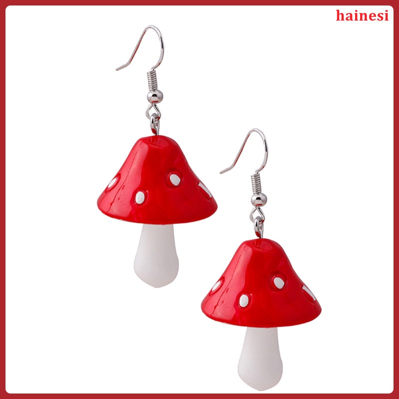 Bông Tai Hình Nấm Bằng resin Thời Trang Dành Cho Nữ