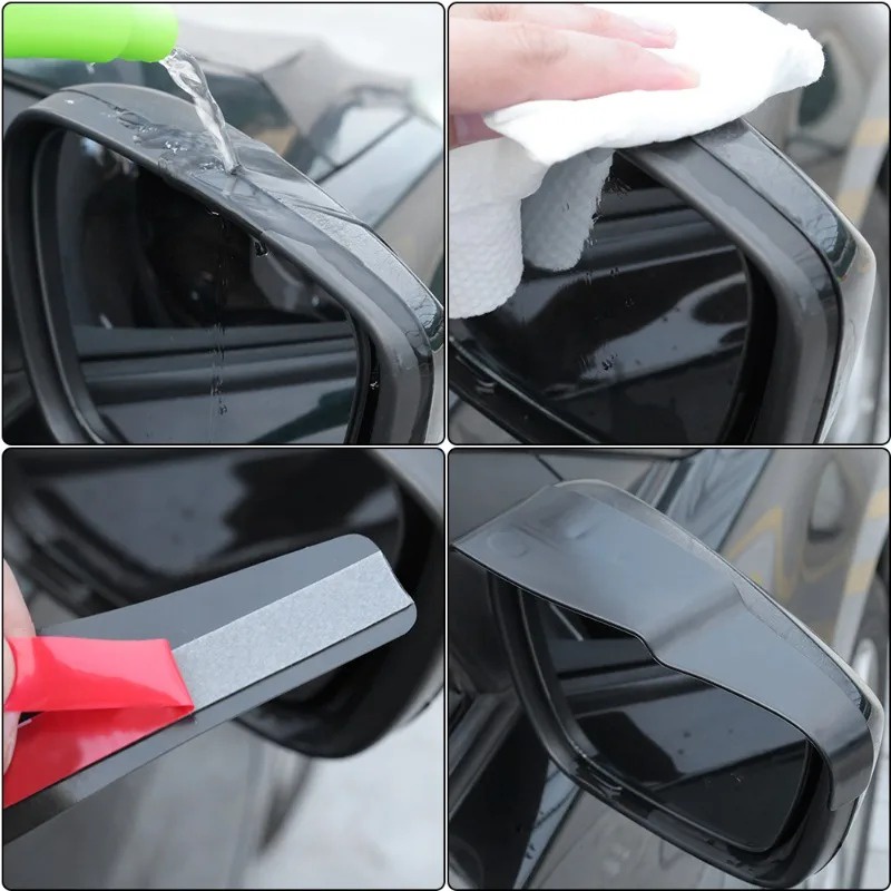 1 Cặp Tấm Che Mưa Cho Gương Chiếu Hậu Xe Hơi Thông Dụng