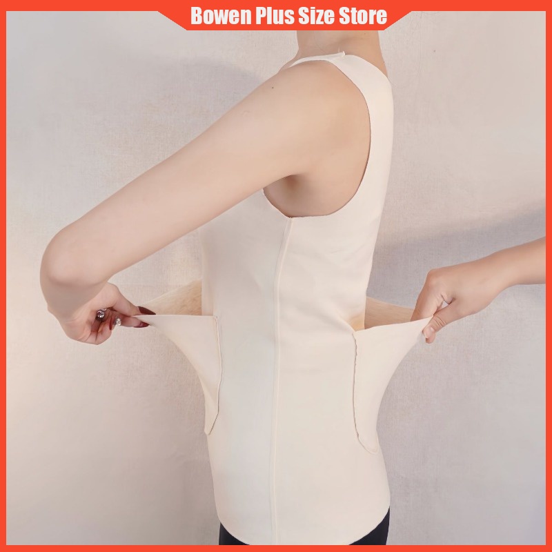 Áo Không Tay Giữ Nhiệt Có Túi Đôi Kích Thước m-3xl Dành Cho Nữ 40-85kg]