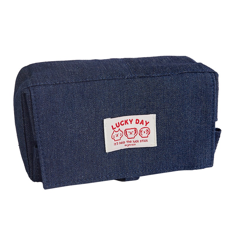 Túi Đựng Bút Bằng denim Họa Tiết Hoạt Hình Dễ Thương