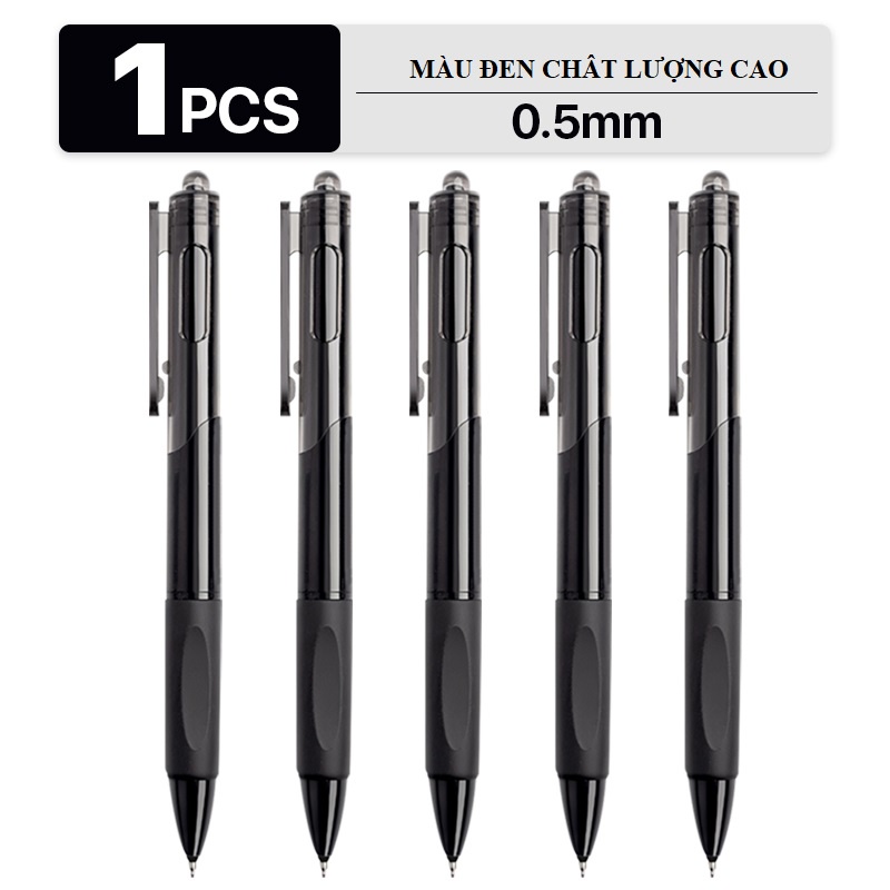 - Bút bi Aimilo nước mực gel trắng cute nút bấm nắp cài đơn giản dành cho học sinh 0.5mm dễ thương