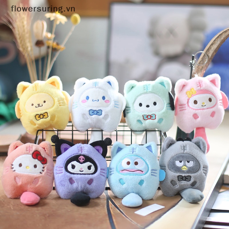 Sanrio kuromi Móc Khóa Hình Động Vật Nhồi Bông Nhỏ kuromi my melody cinnamoroll Nhồi Bông Dễ Thương
