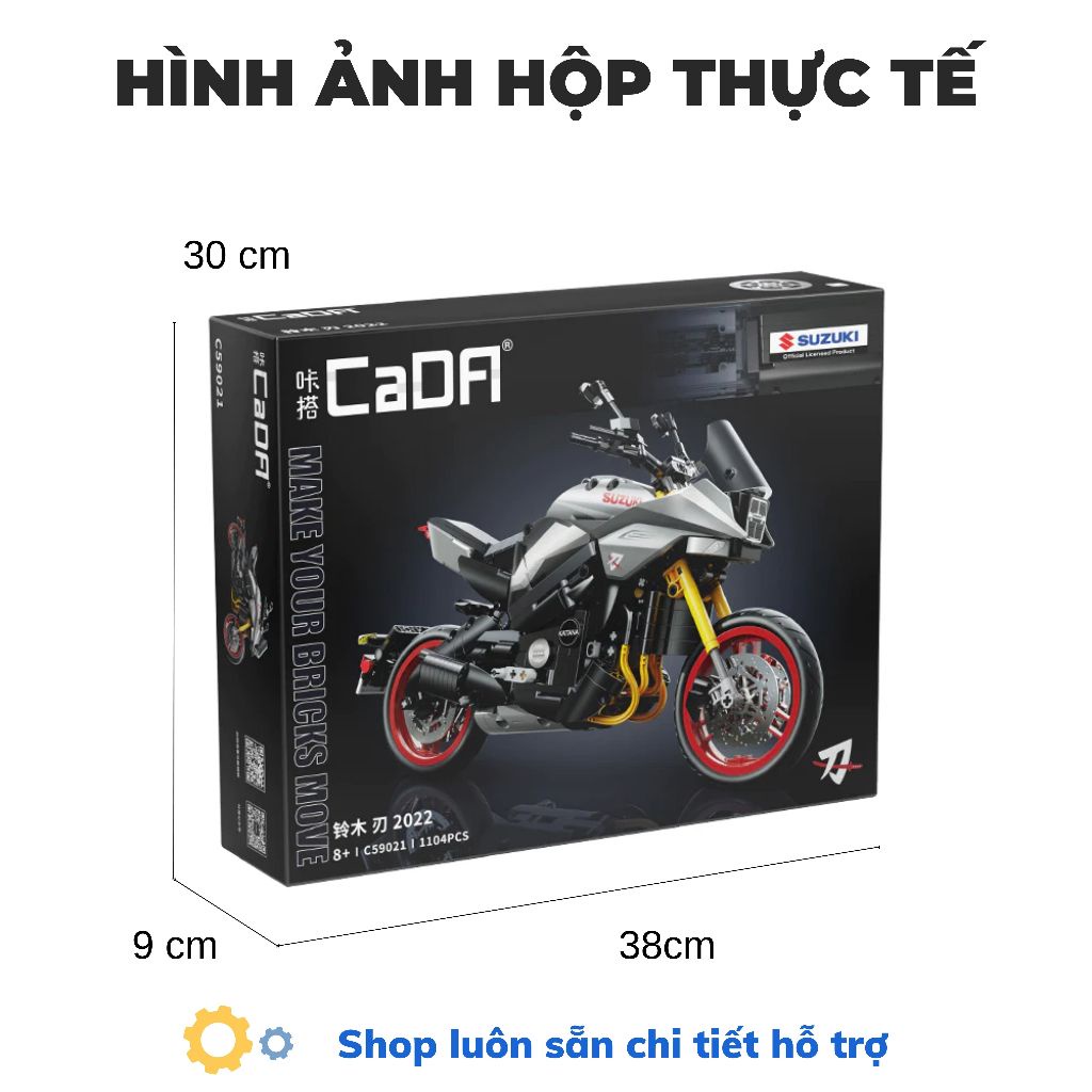 Mô Hình lắp ráp siêu xe technic Sukizu cada Katana C59021 tỉ lệ 1:10 1104 chi tiết mảnh ghép -Mitago