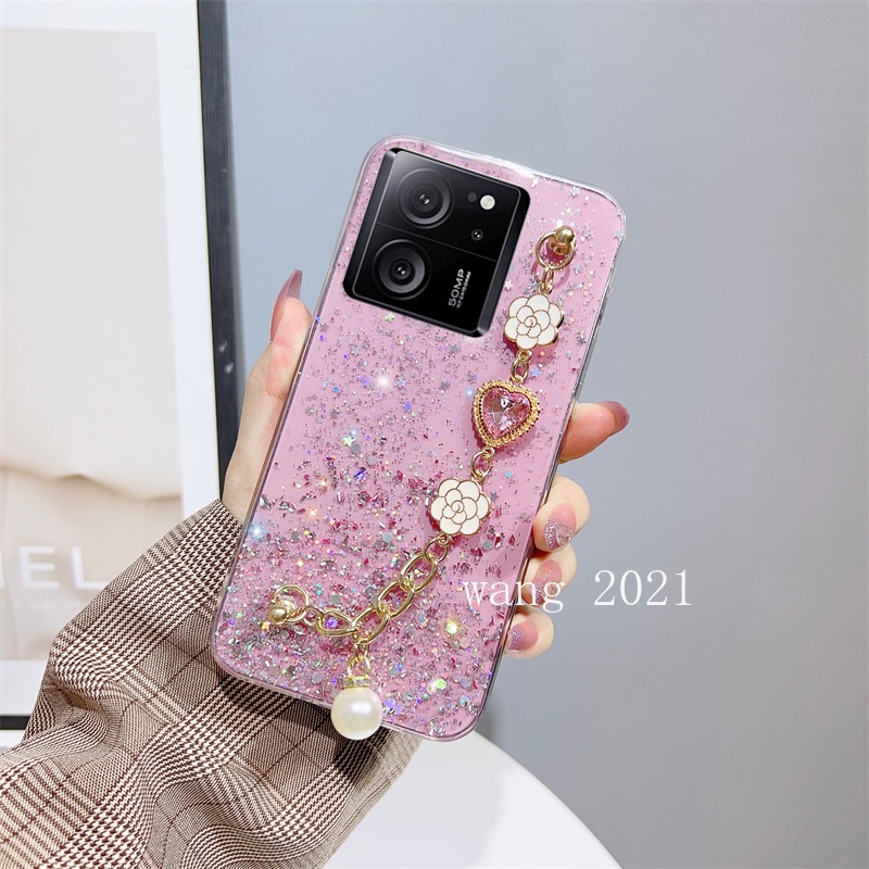 Ốp Điện Thoại Mềm Kim Tuyến Có Vòng Đỡ Trái Tim Cho xiaomi13t xiaomi 13t pro 5g 2023 xiaomi13t pro