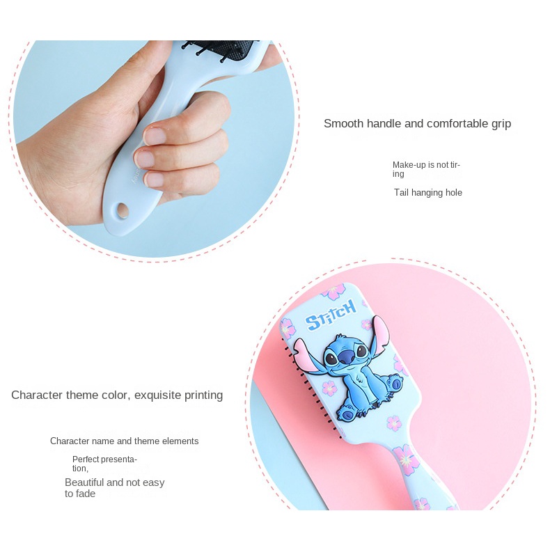 Lược Đệm Mát Xa Có Giá Trị Cao Hình Dâu Tây / Gấu stitch disney Mới