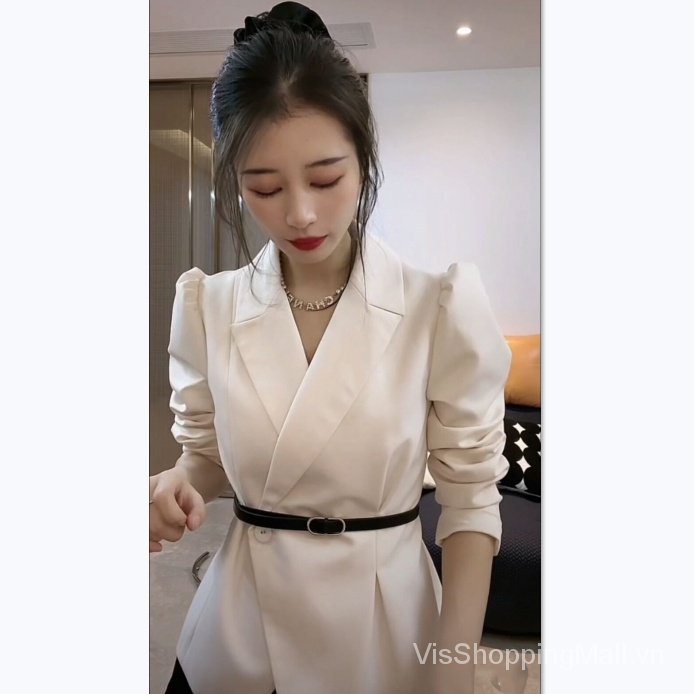 Set Áo Khoác Và Chân Váy Lưới Dáng Dài Thời Trang Cao Cấp Cho Nữ