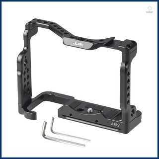 Jlwin a7rv camera cage with cold shoe mount - secure aluminum alloy cage for alpha a7rv camera