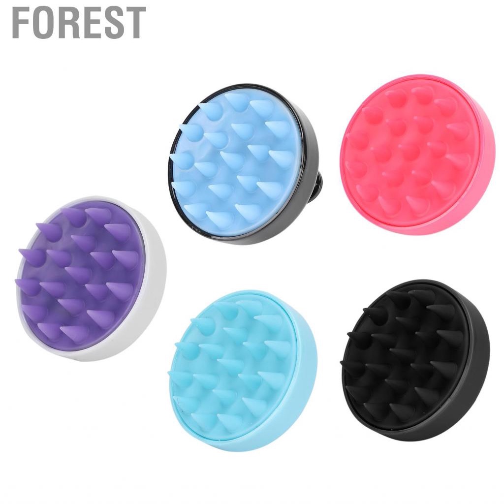 Forest Hair Scalp Brush Soft Silicone Bristles Shower  Scrubber