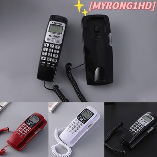 Myrong1hd giá đỡ điện thoại di động để bàn nhỏ gọn có dây treo tường cho nhà ở / văn phòng / khách sạn caller id