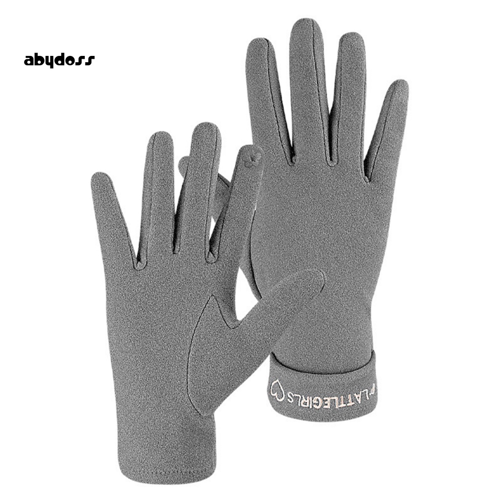 Aby Găng Tay Nhung Giữ Ấm Mùa Đông Có Thể Chạm Màn Hình Cảm Ứng Thời Tiết Cho Nữ